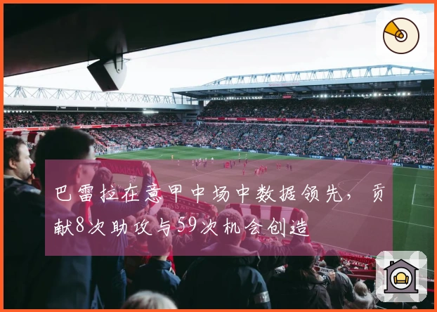 巴雷拉在意甲中场中数据领先，贡献8次助攻与59次机会创造